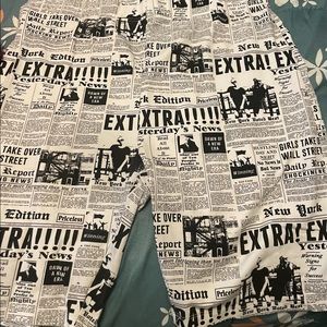 Forever 21 newspaper biker shorts